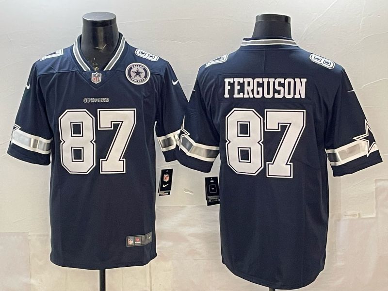 2026 Men Dallas Cowboys #87 Ferguson Blue 2th generations Nike Limited NFL Jersey style 007